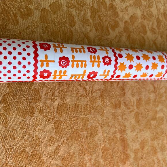 Red & Orange Vtg Shelf Liner - Picture 1 of 5